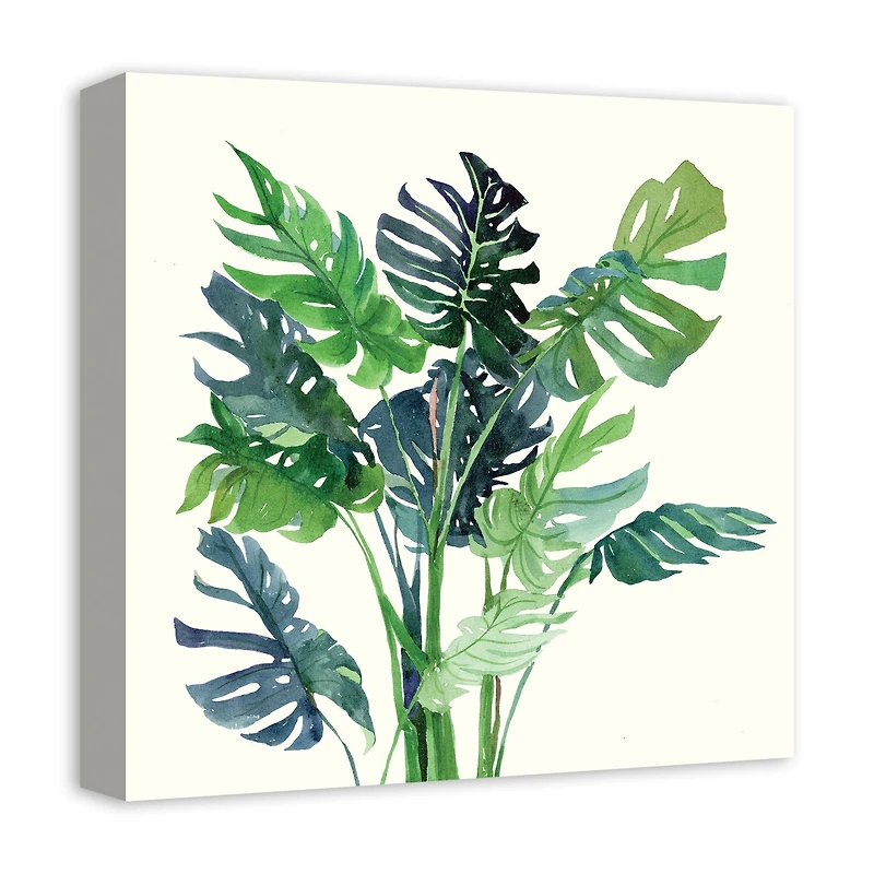 Monstera Leaves 16" x 16" Canvas Wall Art