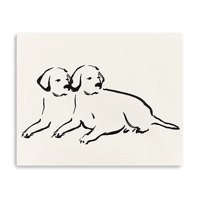 Two Dogs Canvas Giclee