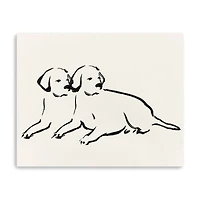 Two Dogs Canvas Giclee