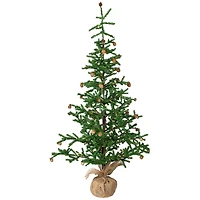 4ft. Pre-Lit Christmas Tree with Pinecones & Burlap Base, Clear Lights