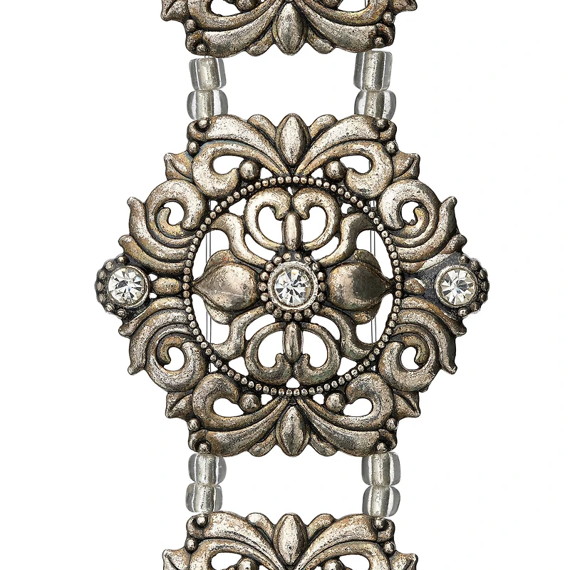 Silver Metal Rococo Sliders, 39mm by Bead Landing™