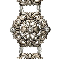 Silver Metal Rococo Sliders, 39mm by Bead Landing™