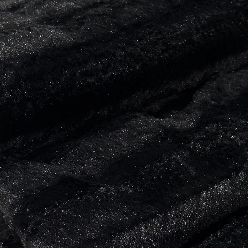 Feldman Black Faux Fur Mink Fabric
