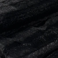 Feldman Black Faux Fur Mink Fabric