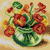 Orchidea Needlepoint Canvas For Halfstitch Without Yarn Nasturtium - Printed Tapestry Canvas