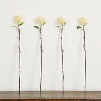 24in. Artificial Pincushion Protea Flower Stem - Set of 4