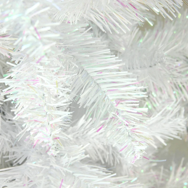 7.5ft. Unlit White Glimmer Pencil Spruce Artificial Christmas Tree