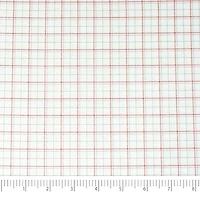 SINGER Red & White Plaid Ringspun Cotton Fabric
