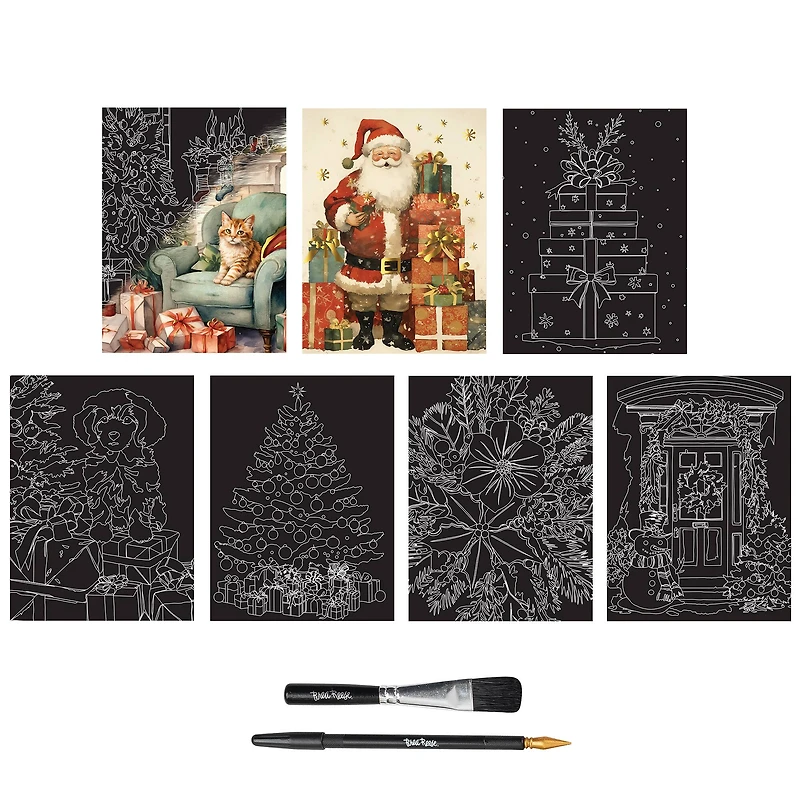 Brea Reese™ 6" x 8" Classic Christmas Scratch Art Paper Pad