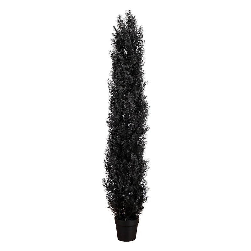 6ft. UV Resistant Artificial Halloween Black Cedar Tree (Indoor/Outdoor)