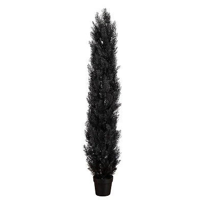 6ft. UV Resistant Artificial Halloween Black Cedar Tree (Indoor/Outdoor)