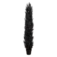 6ft. UV Resistant Artificial Halloween Black Cedar Tree (Indoor/Outdoor)