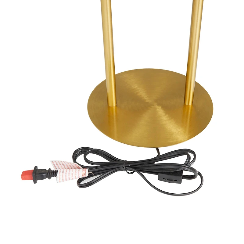 Gold Modern Table Lamp, 7" x 7" x 19"
