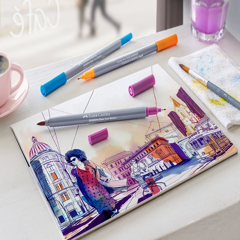 Faber-Castell® Goldfaber Aqua Basic Shades Dual-Tip Marker Set