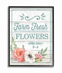 Stupell Industries Farm Fresh Flowers Framed Wall Art