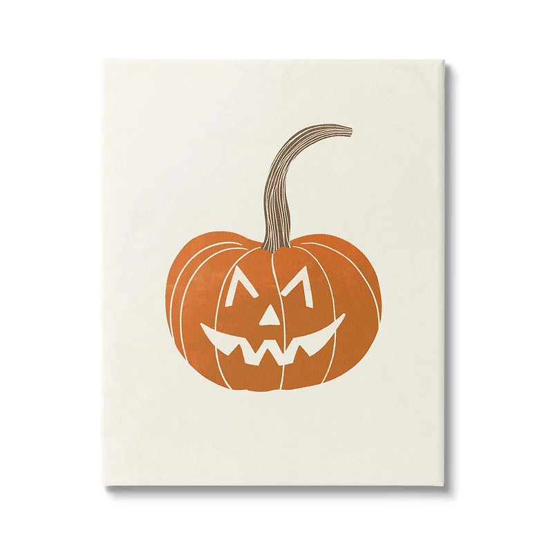 Stupell Industries Happy Jack-o-Lantern Smile Canvas Wall Art