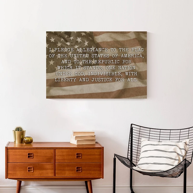 Pledge of Allegiance Canvas Wall Art