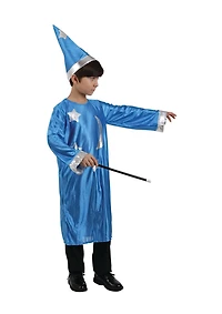 Extra Large Blue & Silver Wizard Child Costume