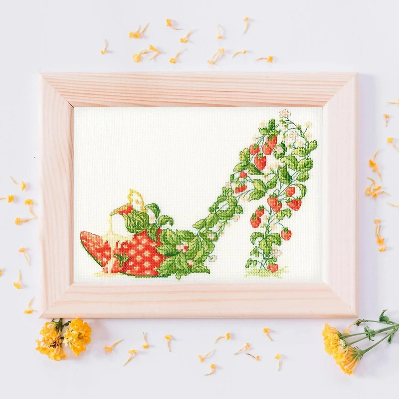 Strawberries and Cream Counted Cross Stitch Kit