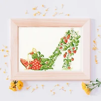 Strawberries and Cream Counted Cross Stitch Kit