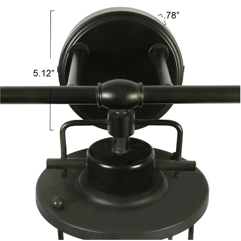 Hello Honey® 28" Black Industrial Metal Cage 3-Light Wall Sconce