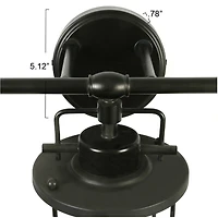 Hello Honey® 28" Black Industrial Metal Cage 3-Light Wall Sconce