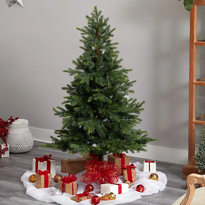 5ft. Pre-Lit North Carolina Spruce Artificial Christmas Tree, Clear Lights