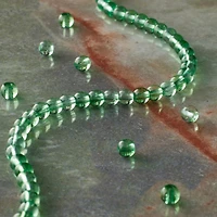 Light Green Quartz Round Beads by Bead Landing