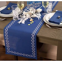 DII® 108" Embroidered Star of David Table Runner