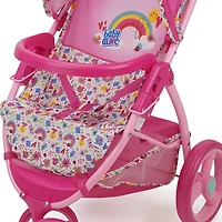 509 Crew Baby Alive Pink and Rainbow Doll Jogging Stroller