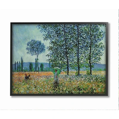 Stupell Industries Classic Monet Felder Painting Woman with Parasol Framed Giclee Textured Wall Art