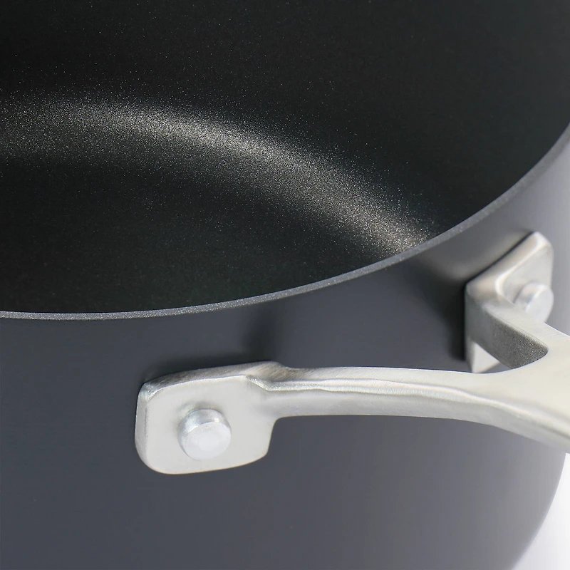 Martha Stewart 3.5qt. Matte Black Aluminum Nonstick Saucepan