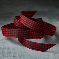 5/8" x 7yd. Red Taffeta Gingham Ribbon by Celebrate It® Classic