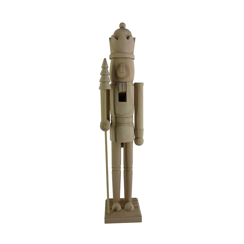 24" King with Tree DIY Pinewood Nutcracker by Make Market®