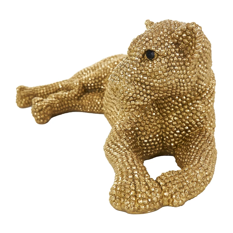 25" Gold Leopard Sculpture