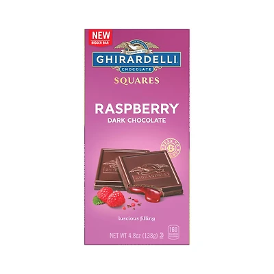 Ghirardelli® Raspberry Filled Dark Chocolate Squares Bar, 4.8oz.