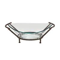 Copper Glass & Metal Modern Serving Bowl