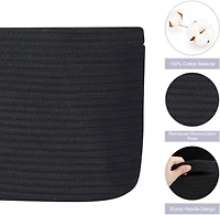 NEX™ Black Cotton Rope Storage Baskets, 3ct.