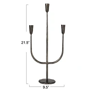 Hello Honey® 21.5" Black Metal Candelabra