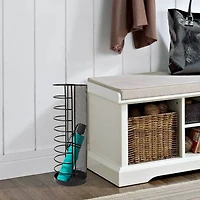 Mind Reader Black Round Wire Basket Umbrella Stand