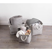 DII® 9" Lurex Gray & Silver Rectangle Paper Bin