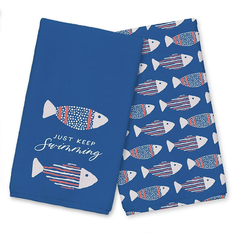 Just Keep Swimming Tea Towel Set