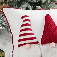 Glitzhome® 3D Heavy Knitted Gnome Pillow