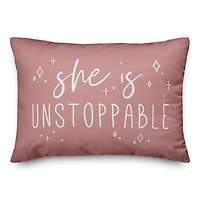 She Is Unstoppable 20" x 14" Throw Pillow