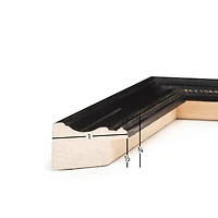 Frame USA Boardroom Black with Gold Bead Single Image Picture Frame