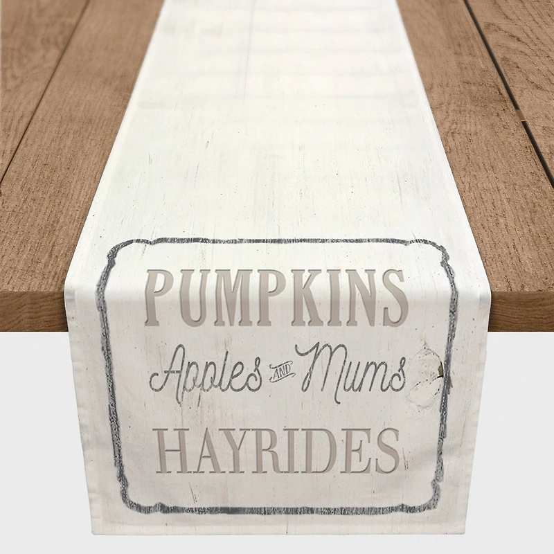 72" Pumpkins Hayrides Table Runner