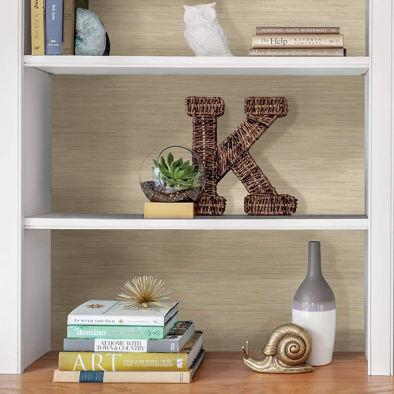 NuWallpaper Cream Tibetan Grasscloth Peel & Stick Wallpaper