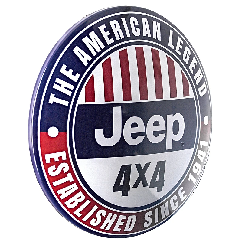 Licensed Jeep 4 X 4 Dome Metal Sign
