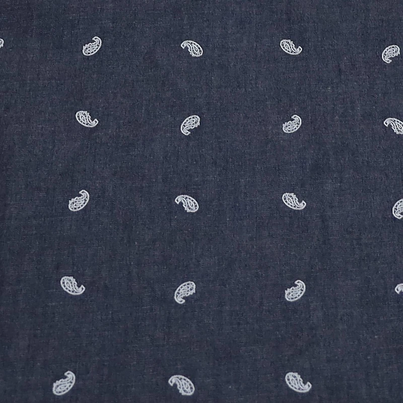 Fabric Merchants Chambray Paisley Cotton Fabric