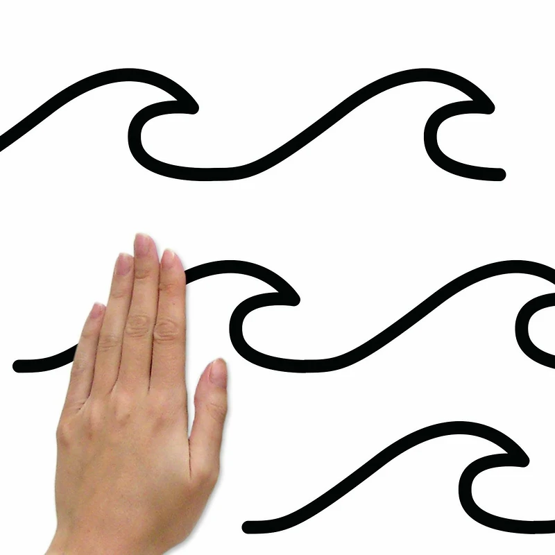 RoomMates Simplistic Waves Peel & Stick Wall Decals